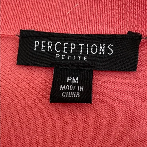 Perceptions Women's Scalloped Coral Shrug - Picture 2 of 7